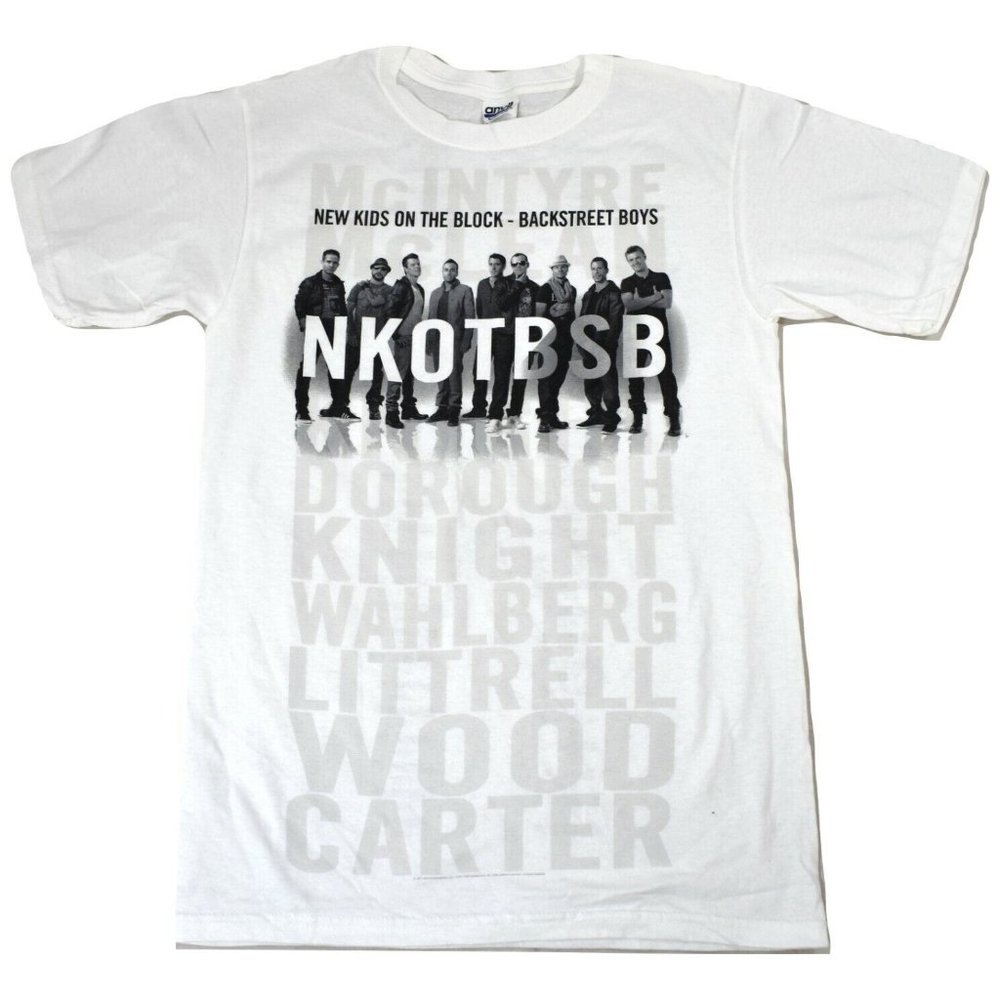New Kids On The Block Backstreet Boys NKOTBSB Mens 2011 Tour 2-Sided Shirt New S